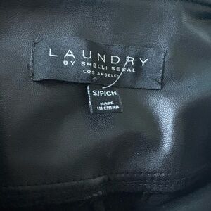 NWOT Laundry by Shelli Segal Faux leather Elegant Pants, small